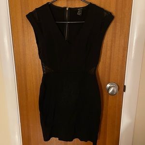 Forever 21 little black dress with mesh cutouts - S